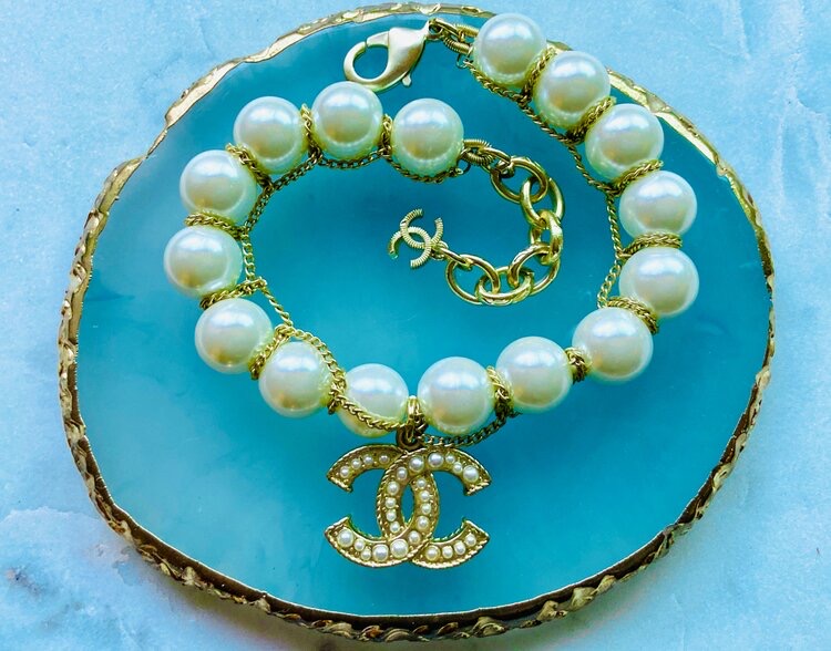 CC Pearl Button Bracelets - Multiple Styles - Designer Button Jewelry