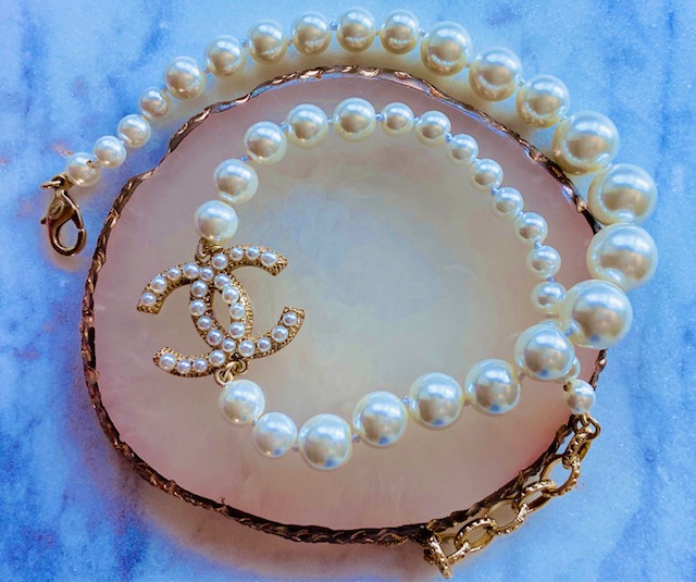 CC Pearl Button Necklaces