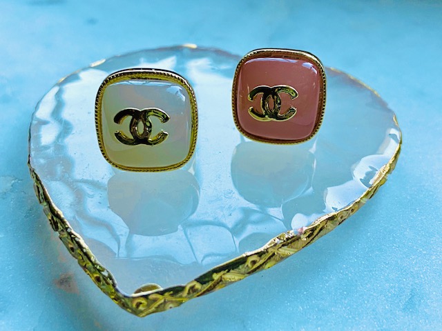 CC Button Rings - Pink, Black or White