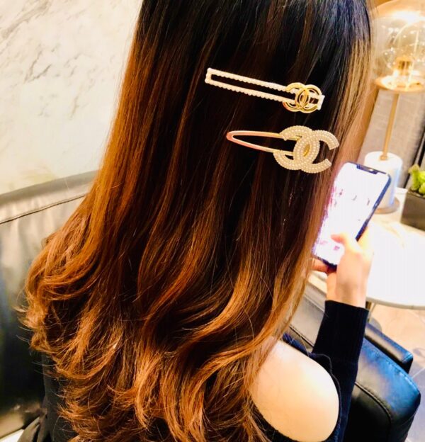 Chanel gold hairpin